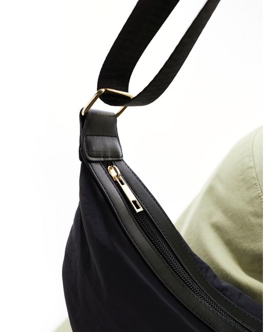 ASOS Black Nylon Sling Crossbody Bag