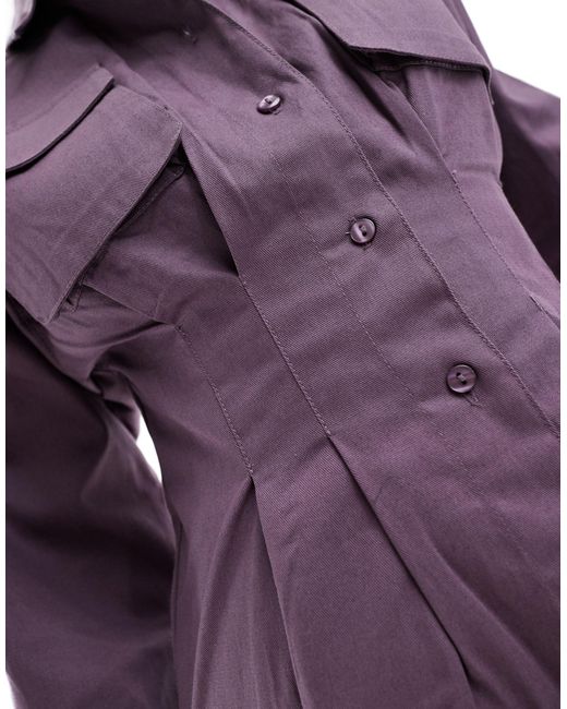 Camicia corta di ASOS in Purple