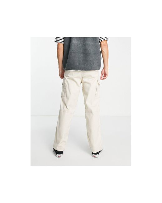 ADPT Wide Fit Cargo Pants in White for Men | Lyst