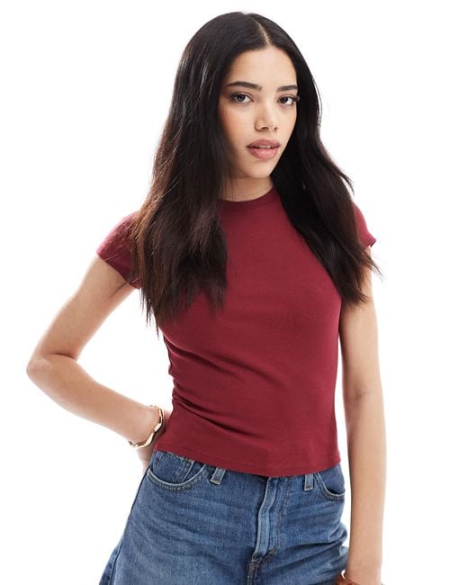 Bershka Red Baby Tee