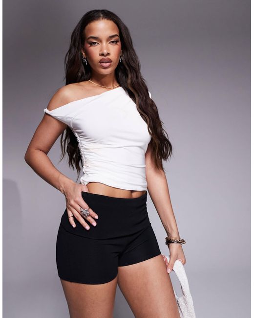 ASOS Black – gerippte hotpants