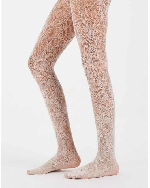 Vero Moda White Lace Detail Tights