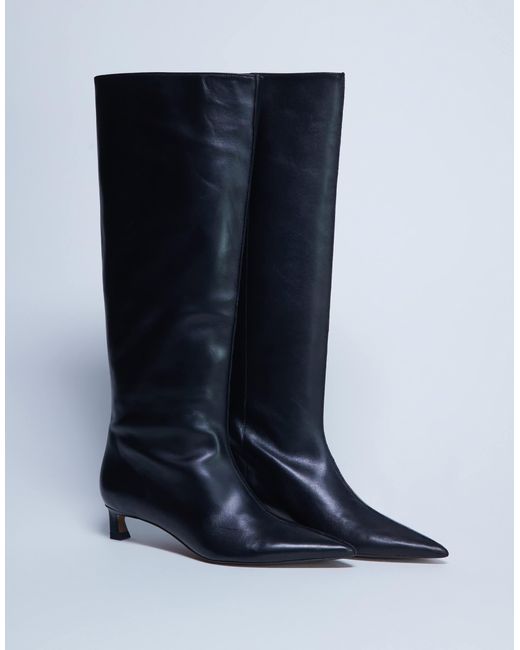 TOPSHOP Blue – sophie – premium – kniehohe lederstiefel