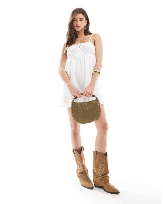 Cotton On White Serena Mini Sundress