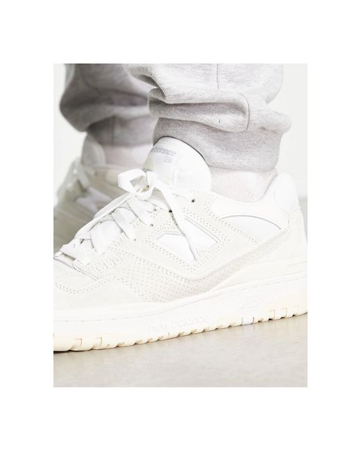 New Balance 550 Suede Trainers in White for Men | Lyst