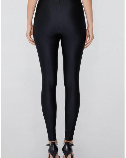 Tezenis Gray Shiny Microfibre Leggings