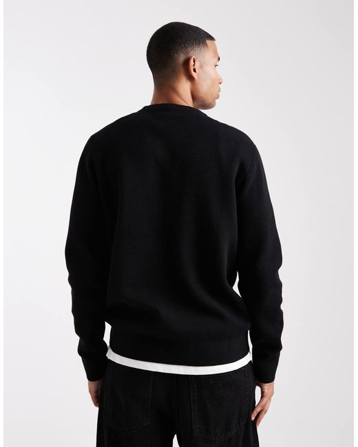 Jack & Jones Premium – strickpullover in Black für Herren
