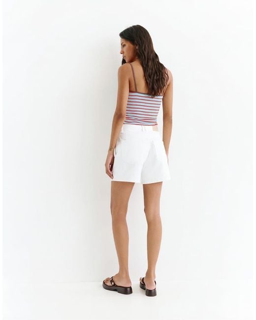 Pull&Bear White Fine-Strap Top