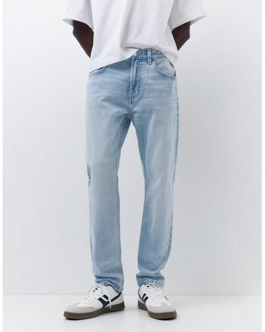 Pull&Bear Blue Slim Fit Jeans for men