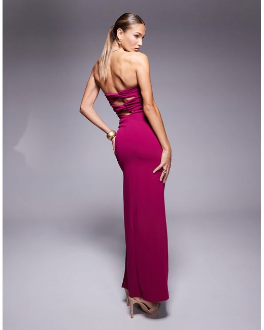 Lulus Purple Bandeau Maxi Dress