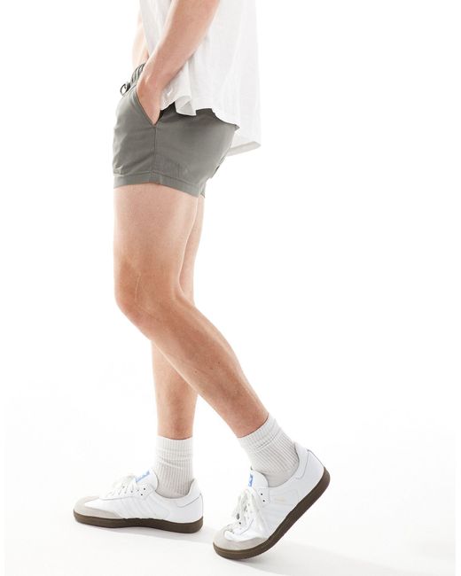ASOS Gray Skinny Extreme Shorter Length Chino Shorts for men
