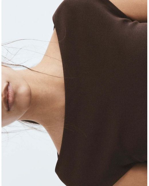 Pull&Bear Brown Midi Dress
