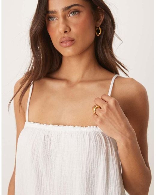 Jdy Natural Cheesecloth Sleeveless Maxi Dress