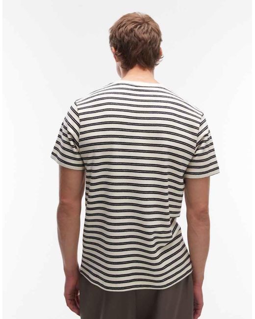 ASOS Multicolor Heavyweight Regular Fit Stripe T-Shirt for men