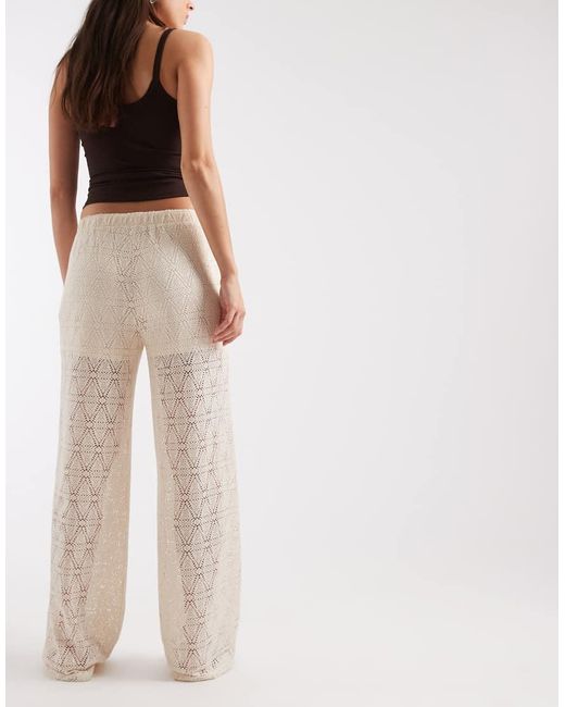 Vero Moda Natural Stretch Lace Wide Leg Pants