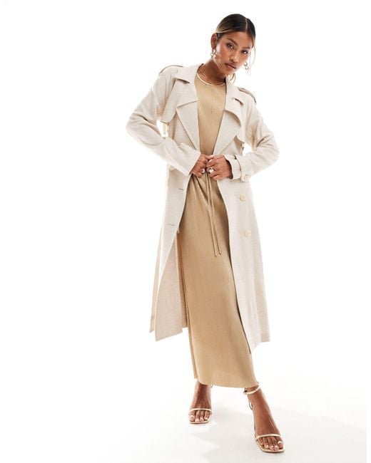 River Island Natural Belted Trench Coat