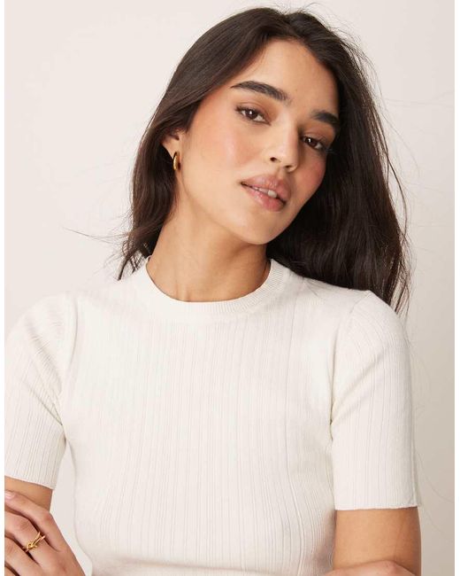 Calvin Klein Natural Ribbed T-shirt
