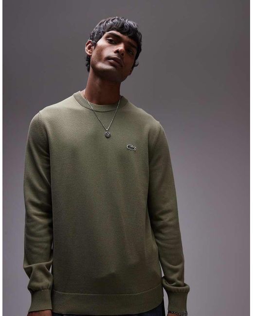 Mens grey lacoste jumper outlet