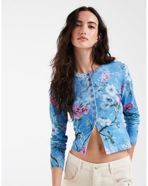 Muse Assembly Blue Button Down Cardigan