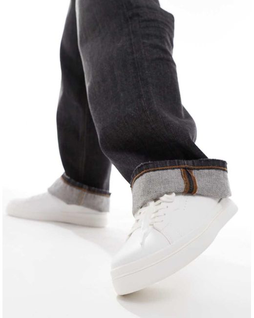 Sneakers Bianche Con Linguetta Posteriore di Pull&Bear in Blue da Uomo