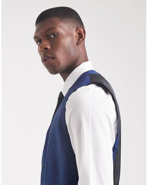 Jack & Jones – slim fit weste in Blue für Herren