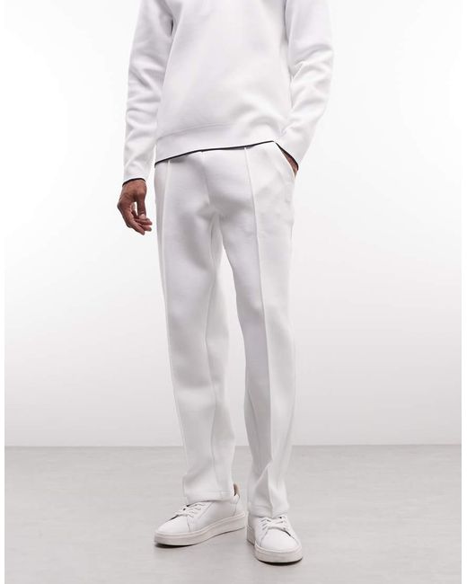 Lacoste White Tennis Performance Drawstring Logo joggers for men