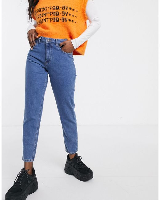 Noisy May Denim Ankle Grazer Mom Jean 