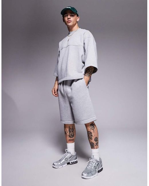 ASOS Multicolor Oversized Shorts With Piping Detail for men