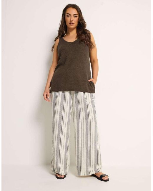 Yours Clothing Brown Knitted Vest Top