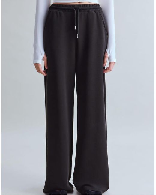 Stradivarius Blue Petite Soft-Touch Palazzo Trousers