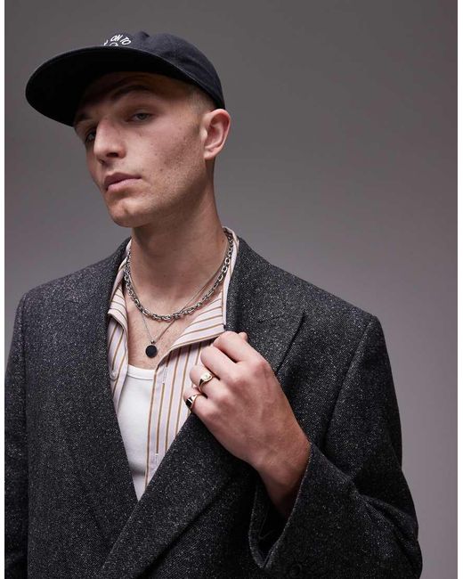 Giacca Da Abito Premium Squadrata di Topman in Gray da Uomo