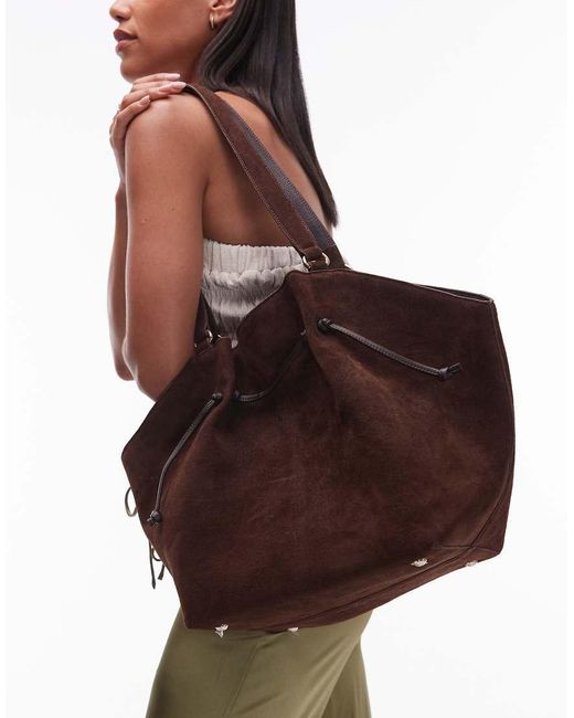 Urbancode Brown Suede Bucket Bag