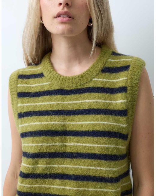 & Other Stories Green Sleeveless Knitted Vest Top