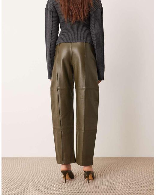ARRANGE Natural Leather Slim Pants
