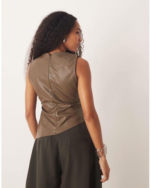 Pretty Lavish Green – asymmetrisches, ärmelloses oberteil