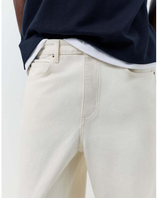 Pull&Bear White baggy Jeans for men