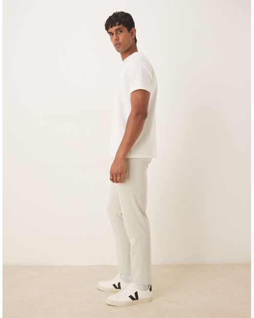 ASOS – schmal zulaufende anzughose in Natural für Herren