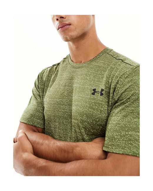 T-shirt technique avec aérations en jacquard Under Armour pour homme en coloris Green