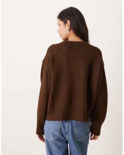 ASOS Brown – kastiger pullover