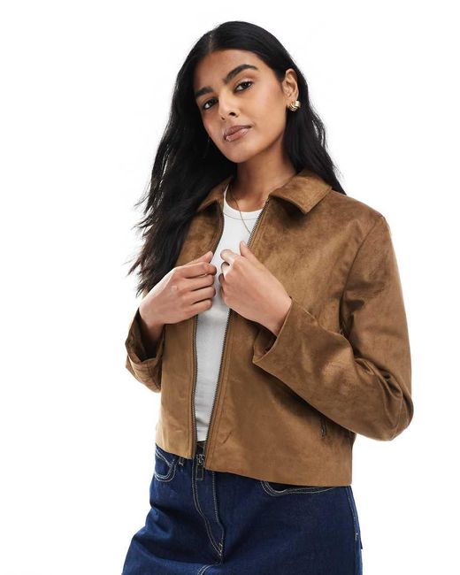 ONLY Blue Faux Suede Jacket