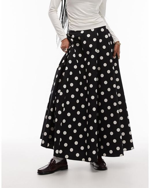 ASOS Women's White A Line Circle Maxi Skirt