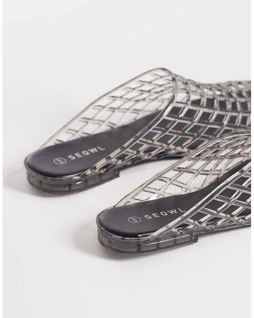 SEQWL White Jelly Cage Mules