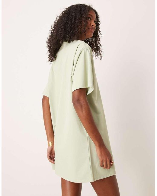 ASOS Oversized Mini T-Shirtjurk Met Structuur in het Natural