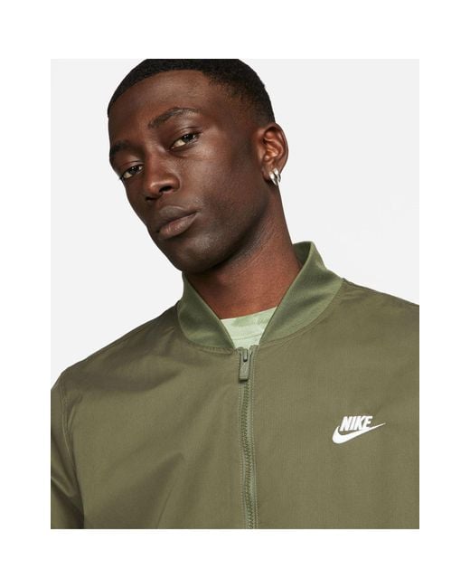Nike Green Club Woven Bomber Jacket for men