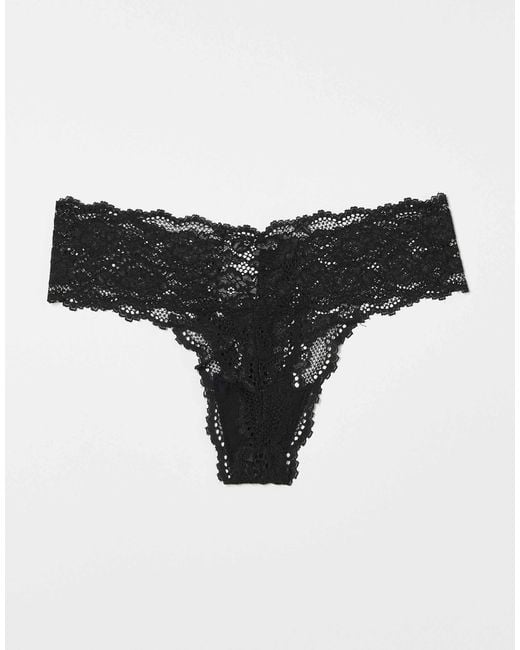 Cotton On Black – 3er-pack alltags-tangas aus spitze