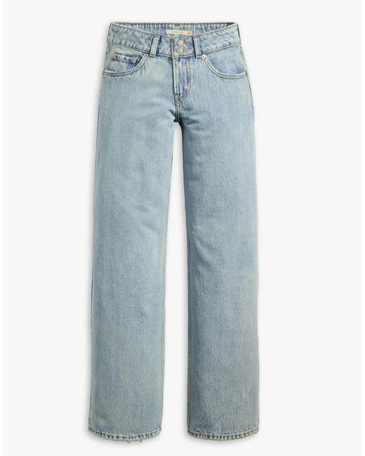 Jean ample à taille ultra basse - clair délavé Levi's en coloris Blue