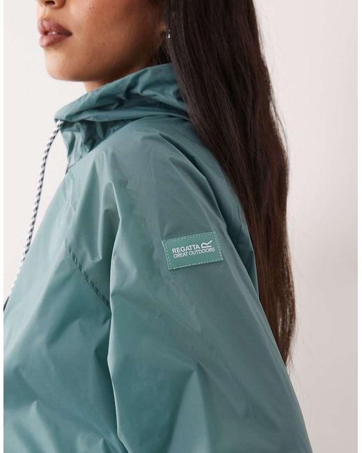 Regatta Green Waterproof Longline Brianka Hooded Jacket