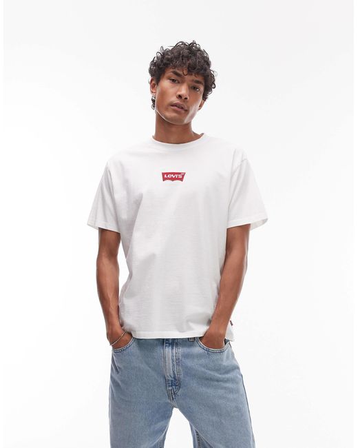 Levi's White Satisfaction Guarantee Back Print Vintage Oversized Fit T-shirt for men