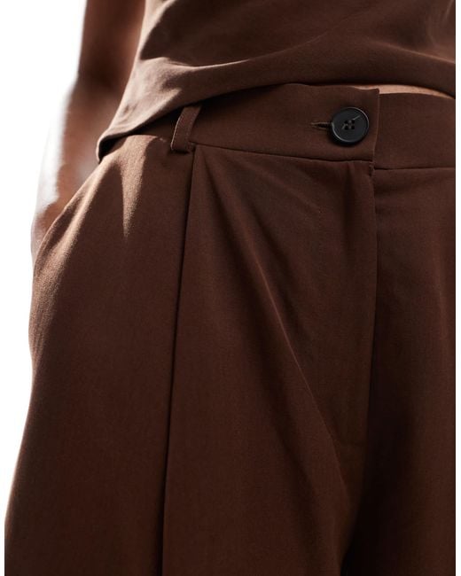 ASOS Purple Lyocell Wide Leg Dad Trouser