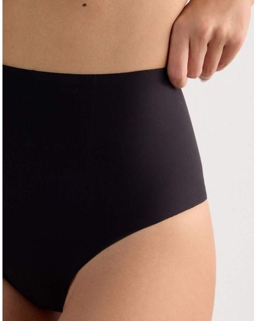 Intimissimi Black Raw-Cut Microfibre French Knickers